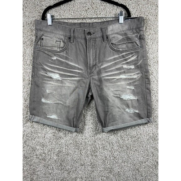 Buffalo David Bitton Other - Buffalo David Bitton Parker Slim Denim Shorts Mens 36 Black Faded Zip Fly